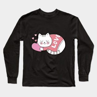 cat love Long Sleeve T-Shirt